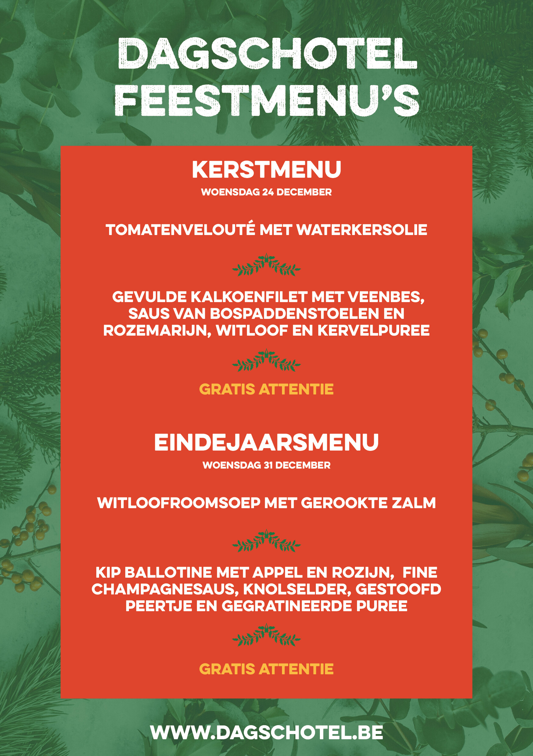 Kerst en NY menu